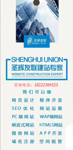 圣輝友聯 河西地區知名網站建設與軟件外包服務專家